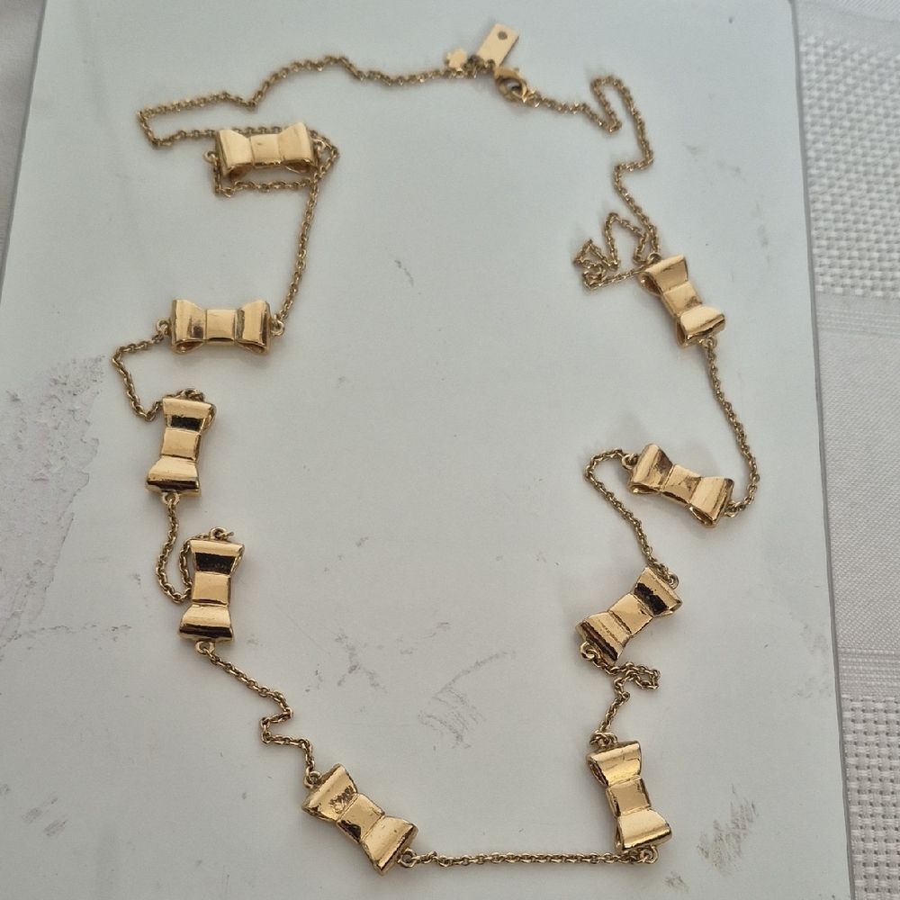 Kate Spade Gold Bow Chain Necklace
